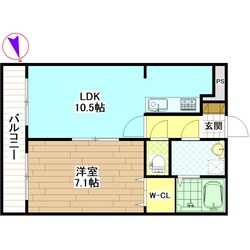 CNJ蓑原NO3の物件間取画像